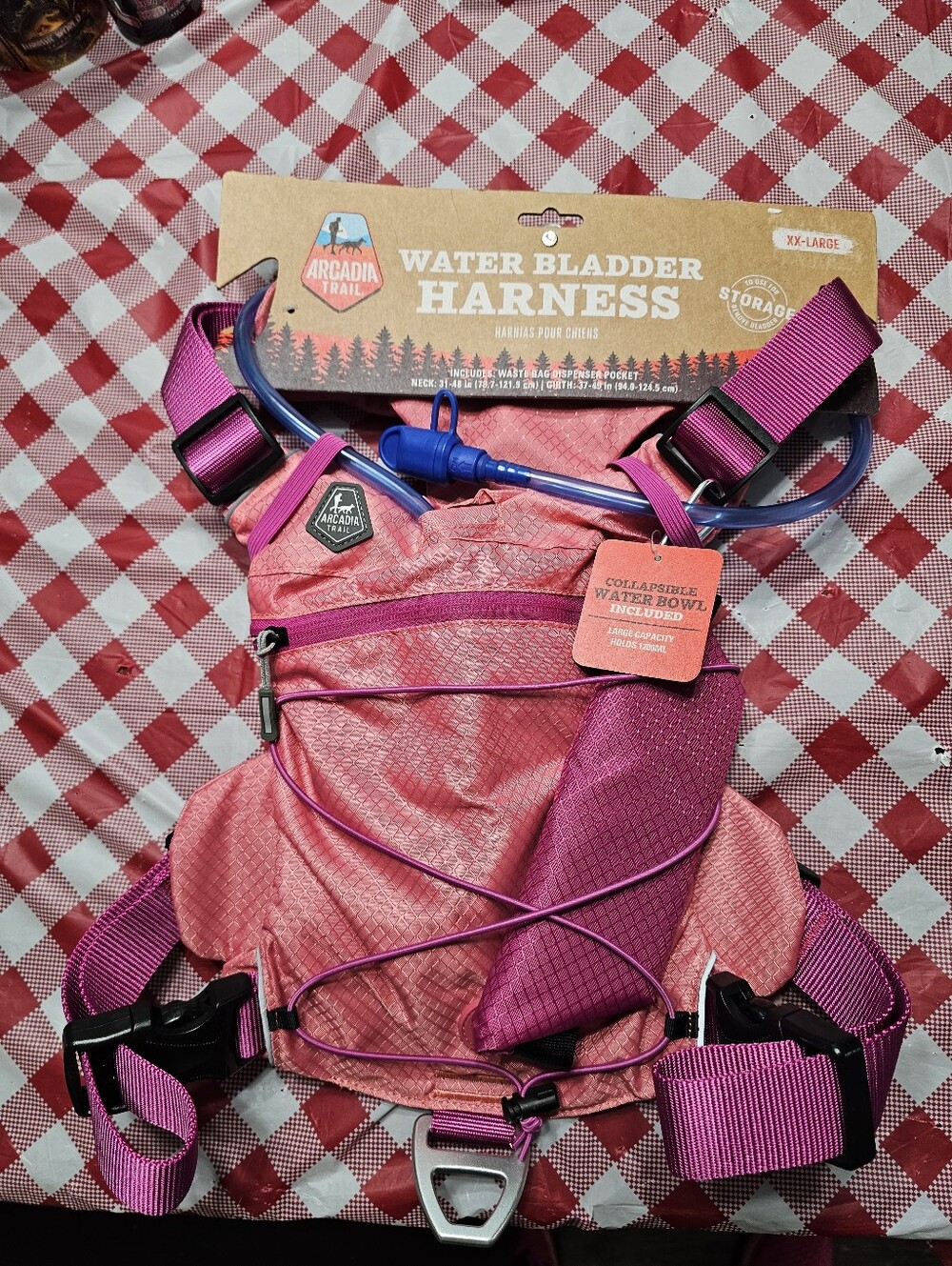 Arcadia Trail Water Bladder Harness - Pink/Purple XXL